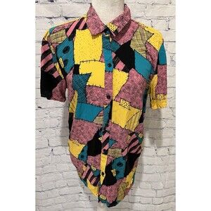 Hot topic Disney The Nightmare Before Christmas Sally Woven Button-Up Top Medium